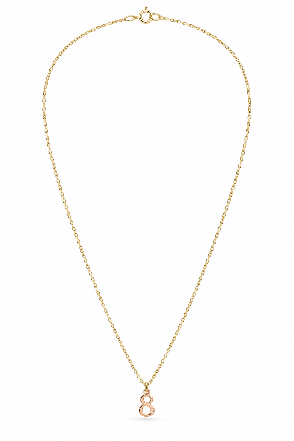 14 Karat Goldkette mit Infinity-Anhänger