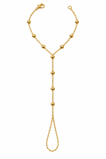 21 Karat Gold-Handkette mit Kugeln