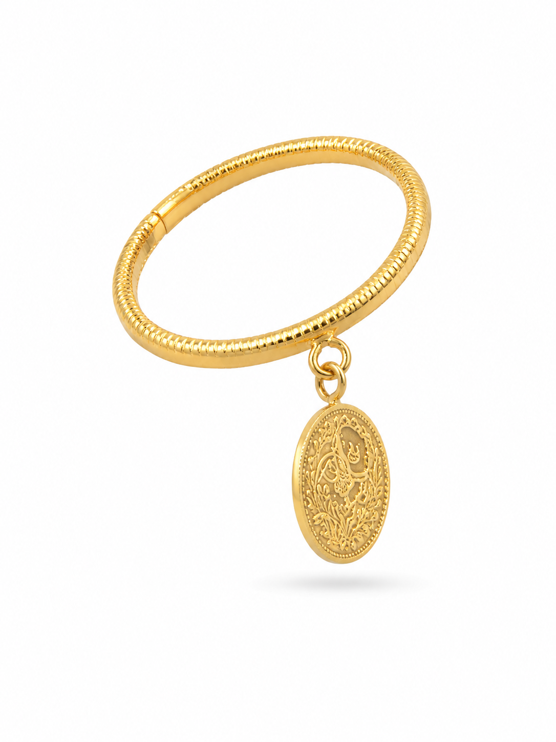 21 Karat Goldring mit Münzanhänger – 2,77 g