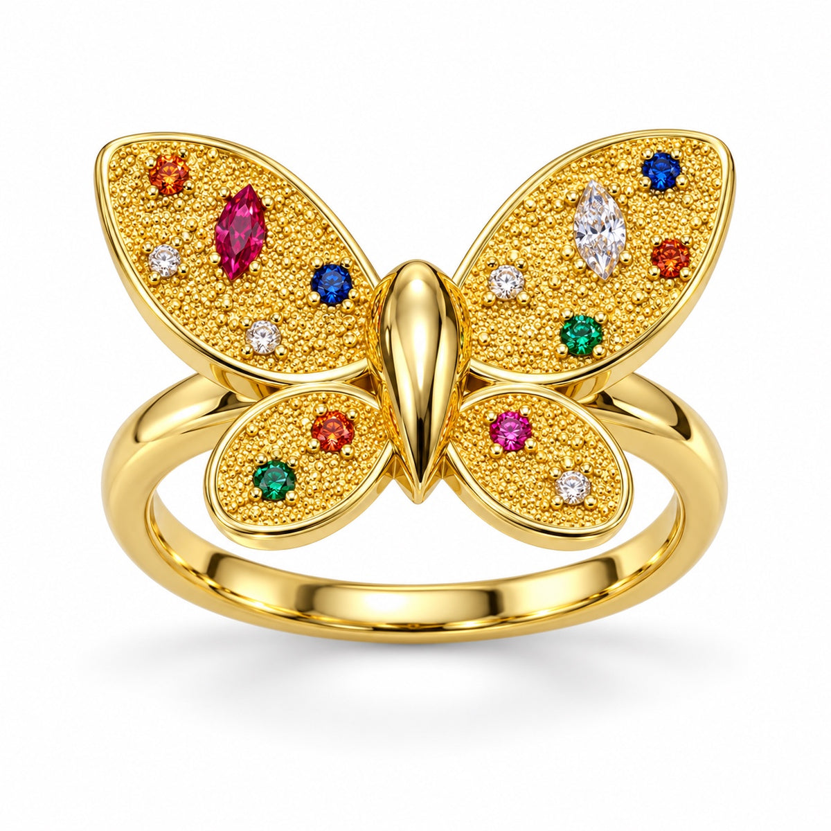 Schmetterlingsring aus 21 Karat Gold, 4,36 g