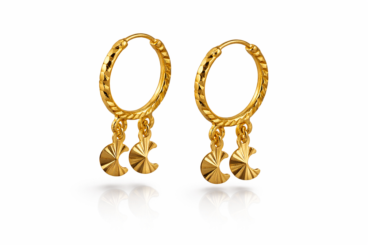 Aljazeera Gold Ohrringe 21 Karat Gold – Modell 3