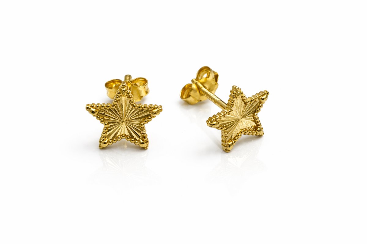 Aljazeera Gold Kinder Ohrringe 21 Karat Gold – Modell 1
