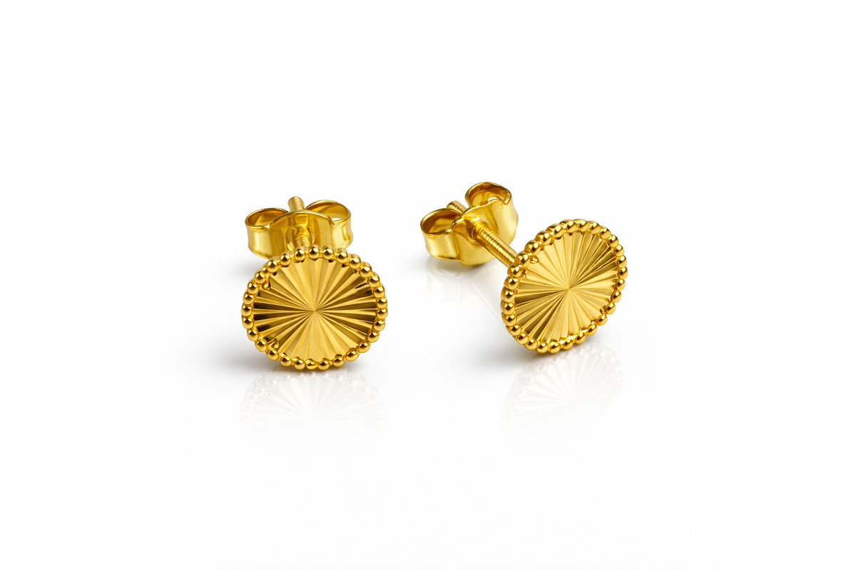 Aljazeera Gold Kinder Ohrringe 21 Karat Gold – Modell 3