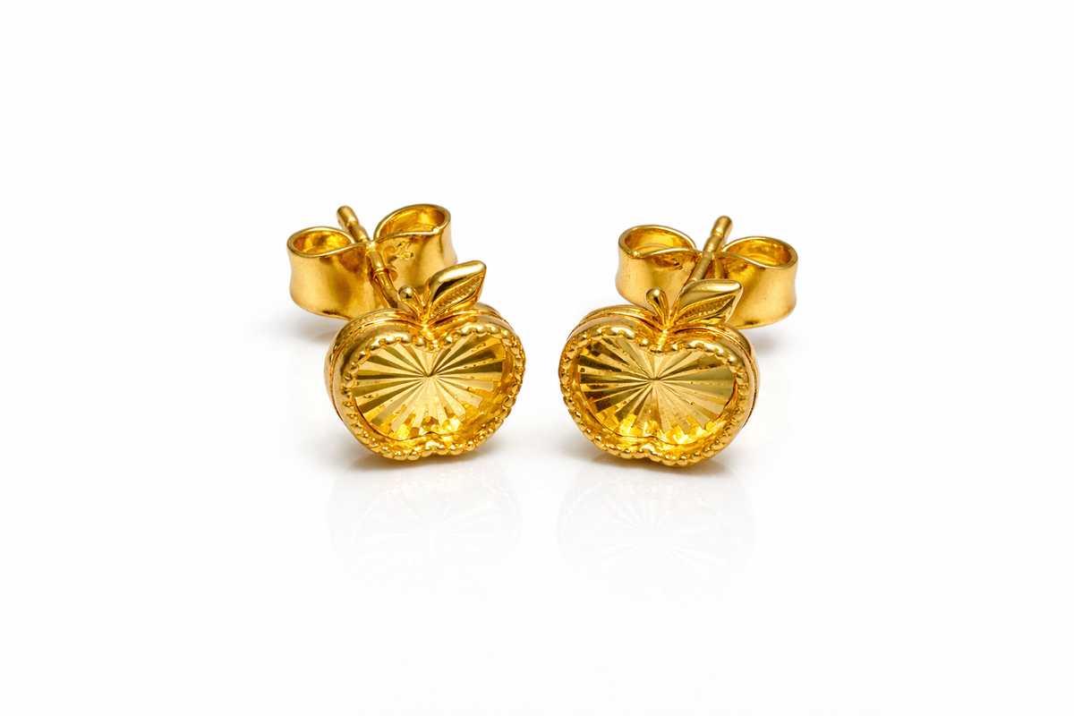 Aljazeera Gold Kinder Ohrringe 21 Karat Gold – Modell 5
