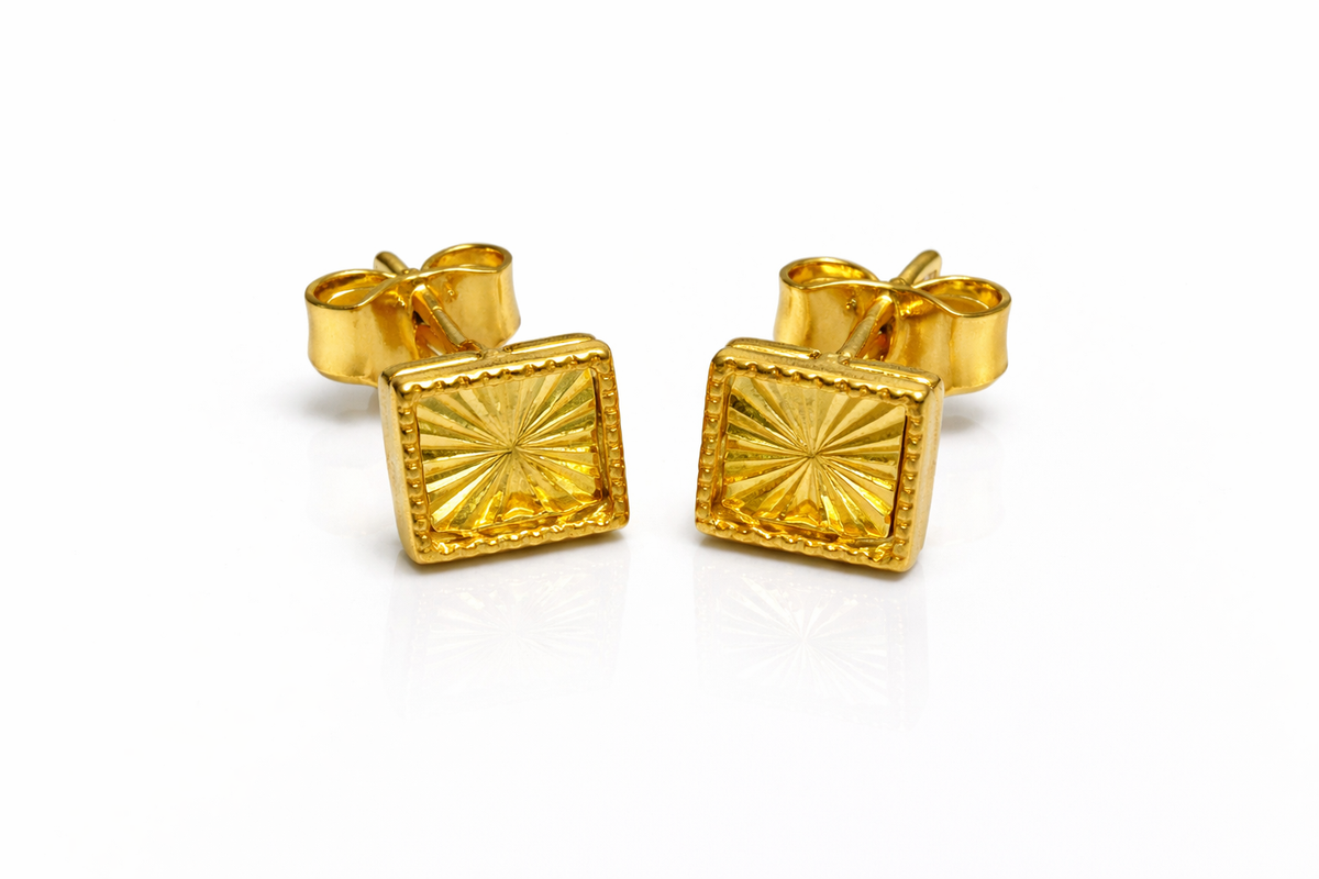 Aljazeera Gold Kinder Ohrringe 21 Karat Gold – Modell 6